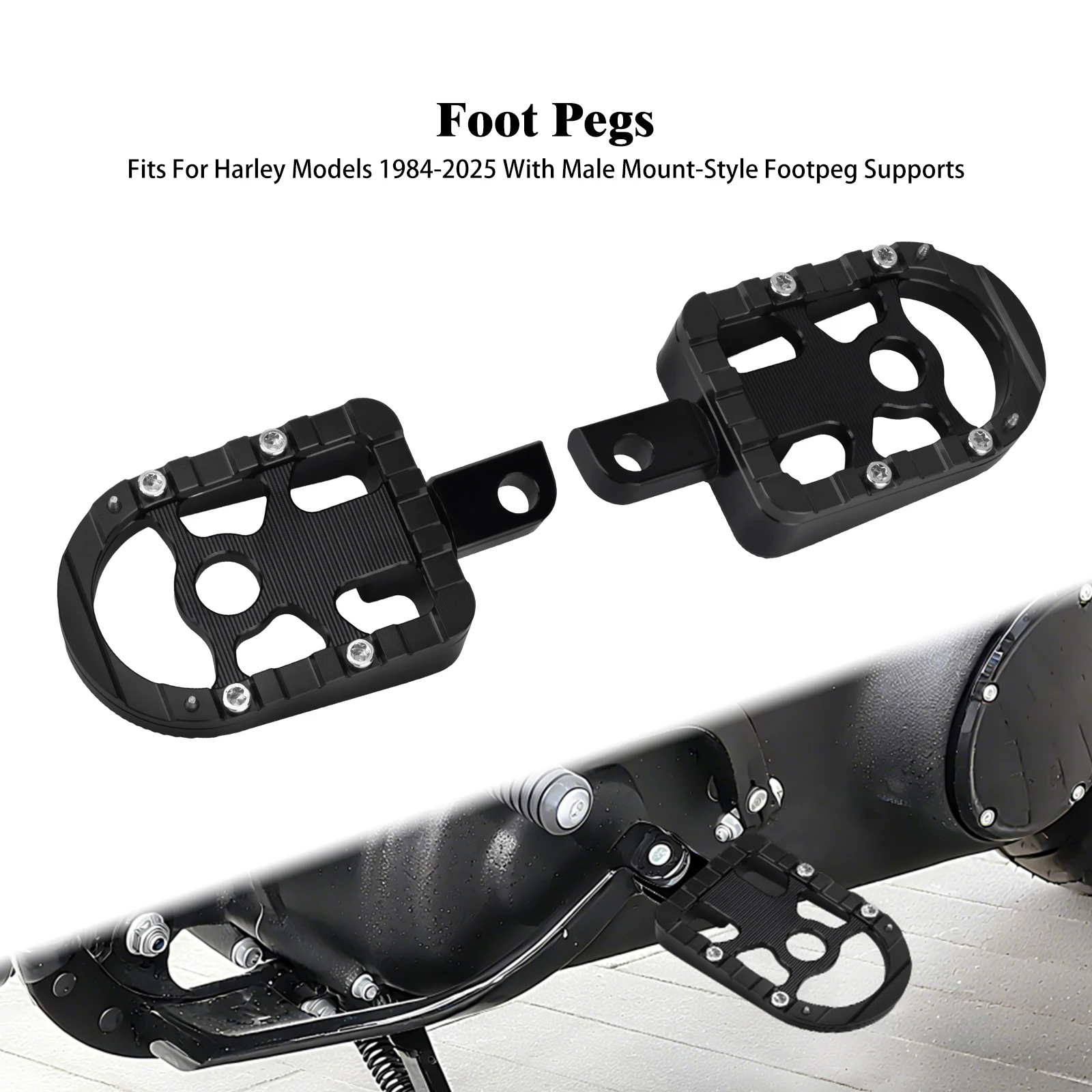 Black MX Passenger Footpegs Fit For Harley Touring Electra Road Glide 1984-2025 Male Mount Footpeg Supports
Black MX Passenger Footpegs Fit For Harley Touring Electra Road Glide 1984-2025 Male Mount Footpeg Supports