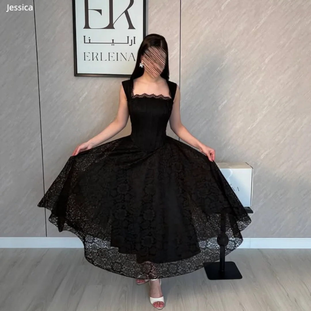 Jessica Formal Occasions Evening Dresses Black Lace Embroidery Prom Dresses A-line Ankle-length Women Party Dresses
Jessica Formal Occasions Evening Dresses Black Lace Embroidery Prom Dresses A-line Ankle-length Women Party Dresses