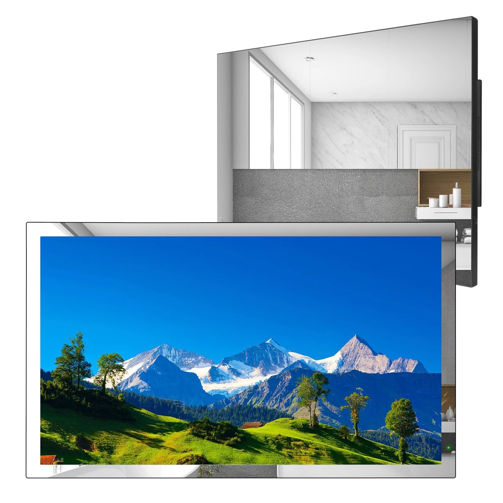 Souria 23.8 inches Smart Bathroom TV Mirror Vanishing lg webOS DTV System Voice Water Resistant Built-in WiFi Bluetooth
Souria 23.8 inches Smart Bathroom TV Mirror Vanishing lg webOS DTV System Voice Water Resistant Built-in WiFi Bluetooth