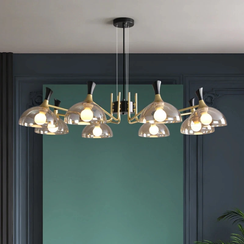 Nordic Minimalist Black Metal Paint Living Room Chandelier LED E27 Smoky Gray Plated Glass 3/5/8 Head Bedroom Chandelier
Nordic Minimalist Black Metal Paint Living Room Chandelier LED E27 Smoky Gray Plated Glass 3/5/8 Head Bedroom Chandelier
