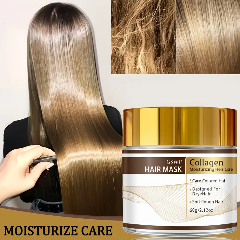 GSWP Collagen Moroccan hair mask,deeply moisturizing, suitable for immediate improvement of dry, curly, broken hair.60/120g
GSWP Collagen Moroccan hair mask,deeply moisturizing, suitable for immediate improvement of dry, curly, broken hair.60/120g