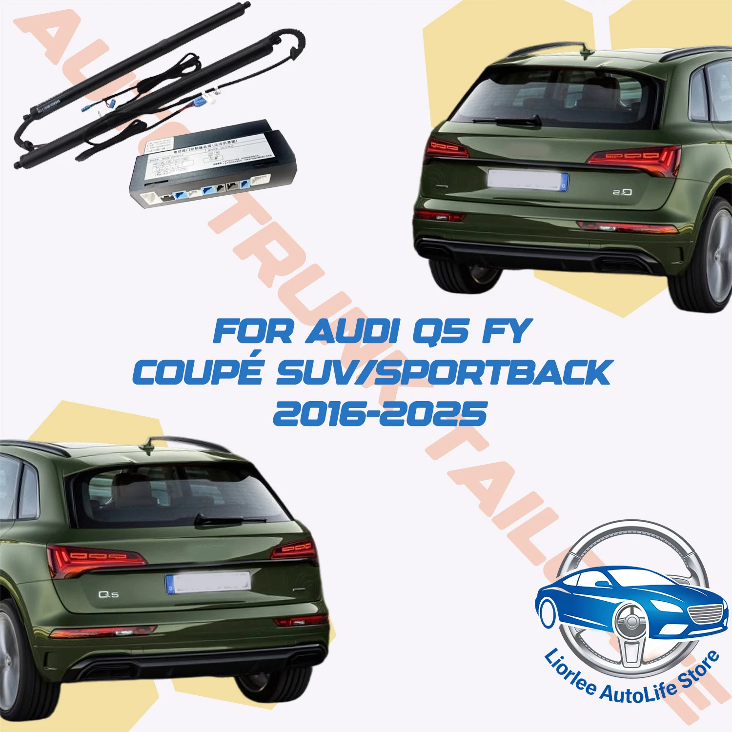 For Audi Q5 FY coupé SUV/Sportback 2016-25 Car Power Trunk Lift Electric Hatch Tailgate Tail Gate Strut Auto Rear Door Actuator
For Audi Q5 FY coupé SUV/Sportback 2016-25 Car Power Trunk Lift Electric Hatch Tailgate Tail Gate Strut Auto Rear Door Actuator