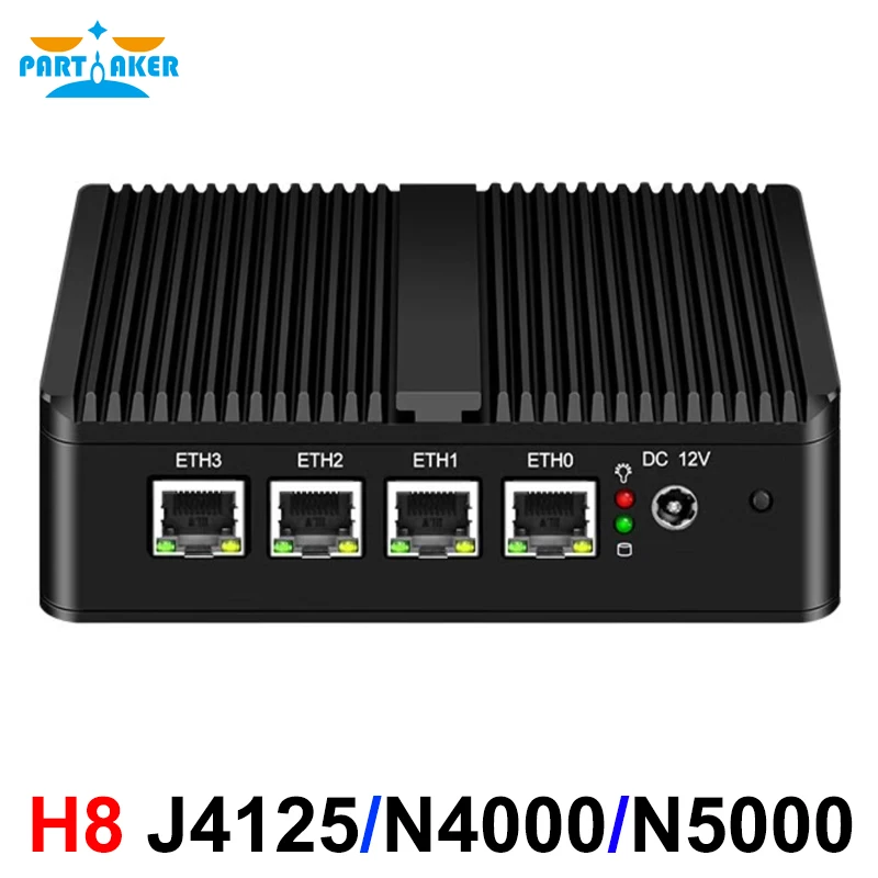 Fanless pfSense Router Celeron J4125 N4000 N5000 Mini PC 4 LAN 2.5G Intel i226 2500M Firewall Appliance OPNsense Openwrt
Fanless pfSense Router Celeron J4125 N4000 N5000 Mini PC 4 LAN 2.5G Intel i226 2500M Firewall Appliance OPNsense Openwrt