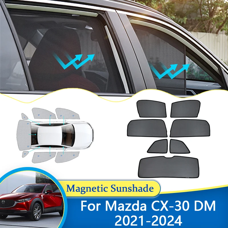 Для Mazda CX-30 DM 2021 2022 2023 2024 Магнитный солнцезащитный козырек спереди и сзади, солнцезащитные козырьки, сетка, занавеска, козырек для окна, затемнение
Для Mazda CX-30 DM 2021 2022 2023 2024 Магнитный солнцезащитный козырек спереди и сзади, солнцезащитные козырьки, сетка, занавеска, козырек для окна, затемнение