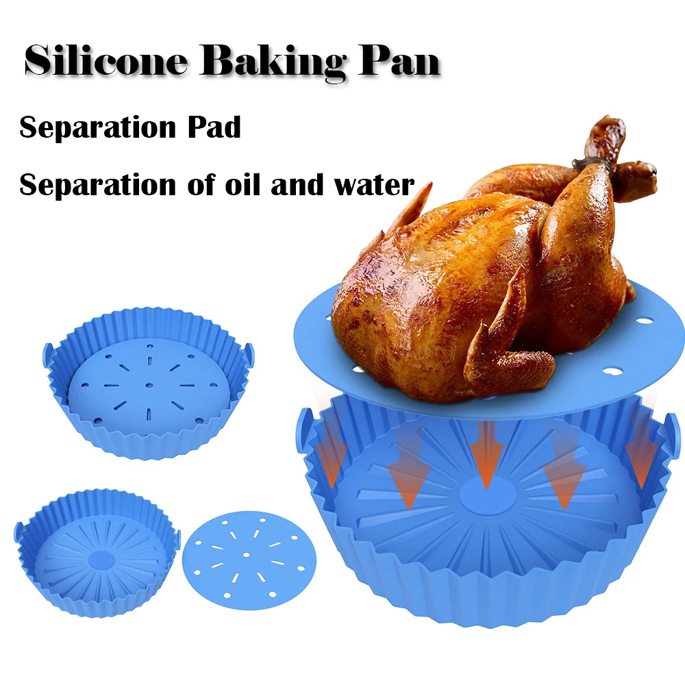 Air Fryer Accessories Silicone Tray For Airfryer Shape Baking Mat With Handles Non Stick Grill Pan Fried Chicken Kitchen Tools
Air Fryer Accessories Silicone Tray For Airfryer Shape Baking Mat With Handles Non Stick Grill Pan Fried Chicken Kitchen Tools