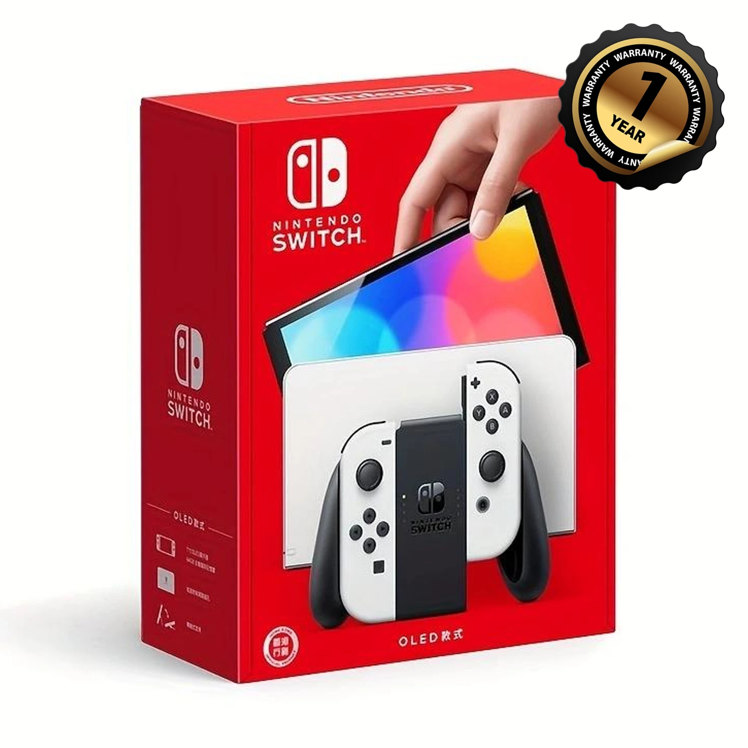 Nintendo Switch OLED 64GB Gaming Console, 7" OLED Screen, White Joy-Con – Hong Kong Version (HK Charger + US Plug Adapter)
Nintendo Switch OLED 64GB Gaming Console, 7" OLED Screen, White Joy-Con – Hong Kong Version (HK Charger + US Plug Adapter)