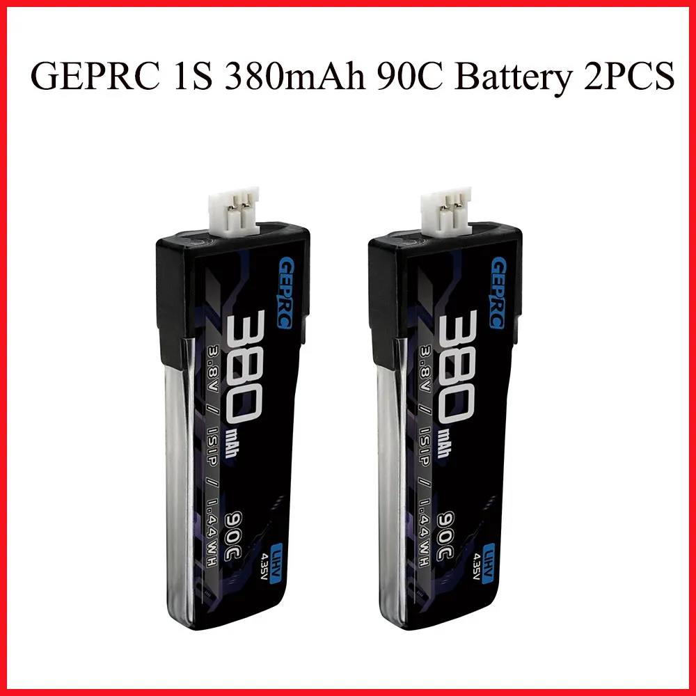 GEPRC 1S 1P 380mAh 90C LIHV Battery PH2.0 for Micro Indoor FPV Drone Accessories Watt 1.44WH/Nominal Voltage 3.8V 2PCS Set
GEPRC 1S 1P 380mAh 90C LIHV Battery PH2.0 for Micro Indoor FPV Drone Accessories Watt 1.44WH/Nominal Voltage 3.8V 2PCS Set