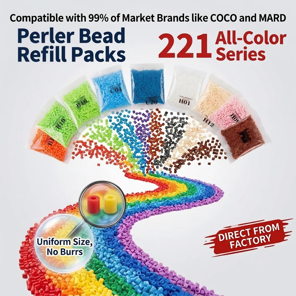 5mm Perler Fuse Beads Set 221 Colors 120 Colors 1000PCS Hama Beads DIY Ironing Puzzle Educational Toy Gift For Kids Children
5mm Perler Fuse Beads Set 221 Colors 120 Colors 1000PCS Hama Beads DIY Ironing Puzzle Educational Toy Gift For Kids Children