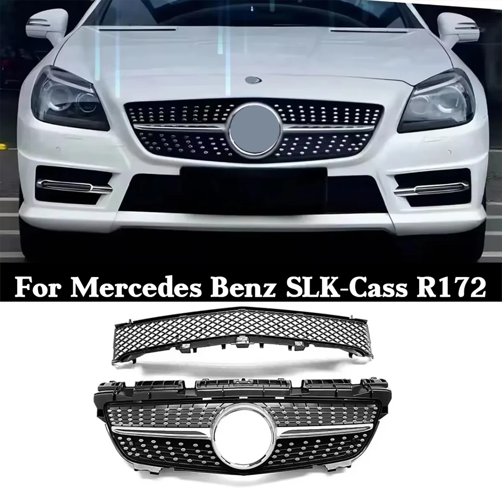For Mercedes-Benz SLK R172 2011-2015 Diamond GT Style Front Grille, Replacement Middle Bumper Inlet Mesh Grill
For Mercedes-Benz SLK R172 2011-2015 Diamond GT Style Front Grille, Replacement Middle Bumper Inlet Mesh Grill