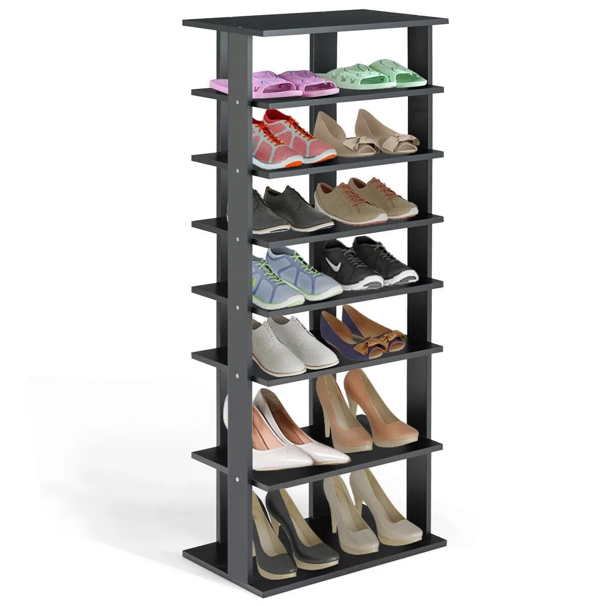7-Tier Dual Shoe Rack Practical Free Standing Shelves Storage Shelves Concise
7-Tier Dual Shoe Rack Practical Free Standing Shelves Storage Shelves Concise