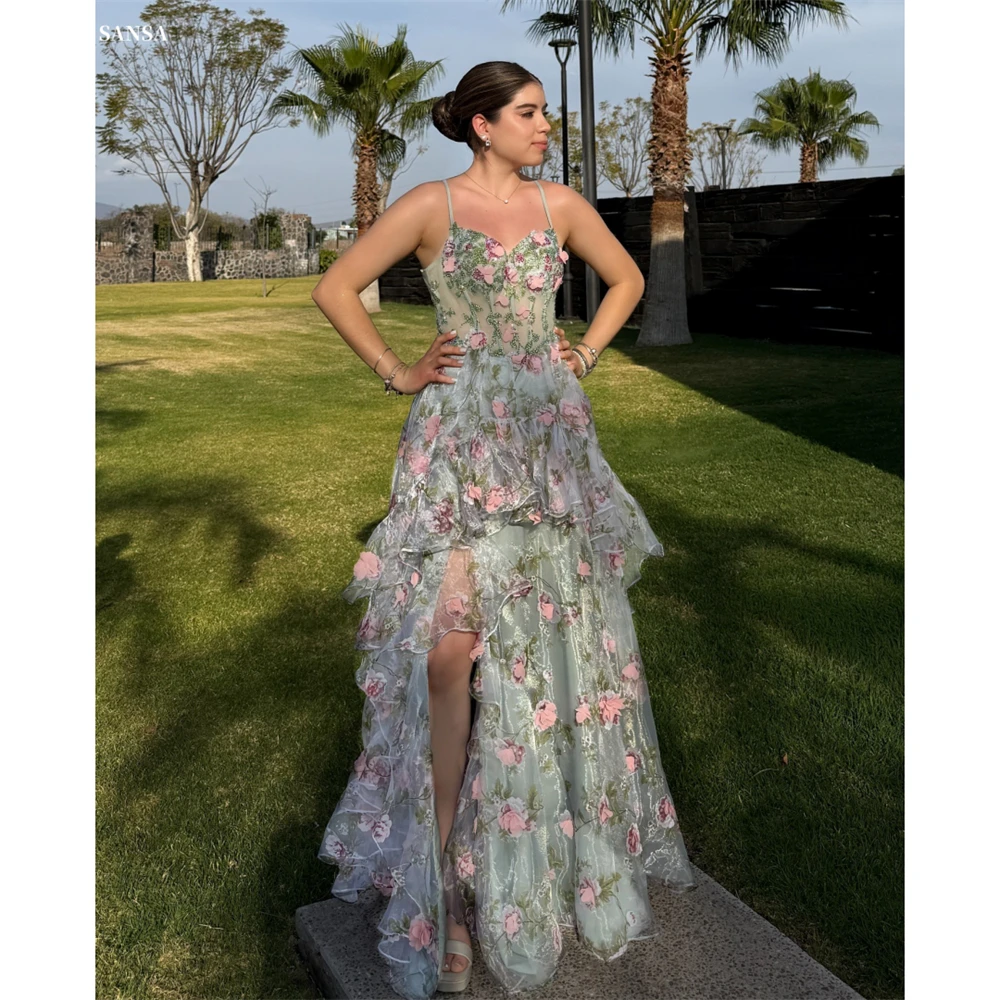 Sansa Customized Flower Side Split Rhinestones Prom Dressees Spaghetti Strap Vestidos De Noche Floor-Length Formal Evening 2025
Sansa Customized Flower Side Split Rhinestones Prom Dressees Spaghetti Strap Vestidos De Noche Floor-Length Formal Evening 2025