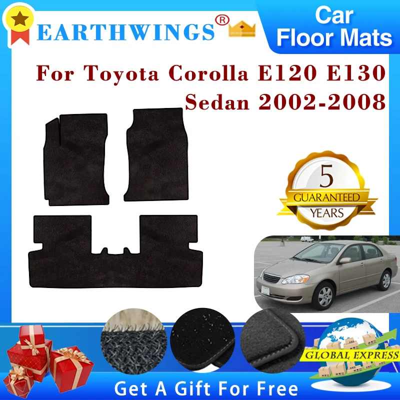 Автомобильные коврики для Toyota Corolla E120, аксессуары для салона E130 2002-2008, ковровые покрытия, противоскользящие подкладки для ног
Автомобильные коврики для Toyota Corolla E120, аксессуары для салона E130 2002-2008, ковровые покрытия, противоскользящие подкладки для ног