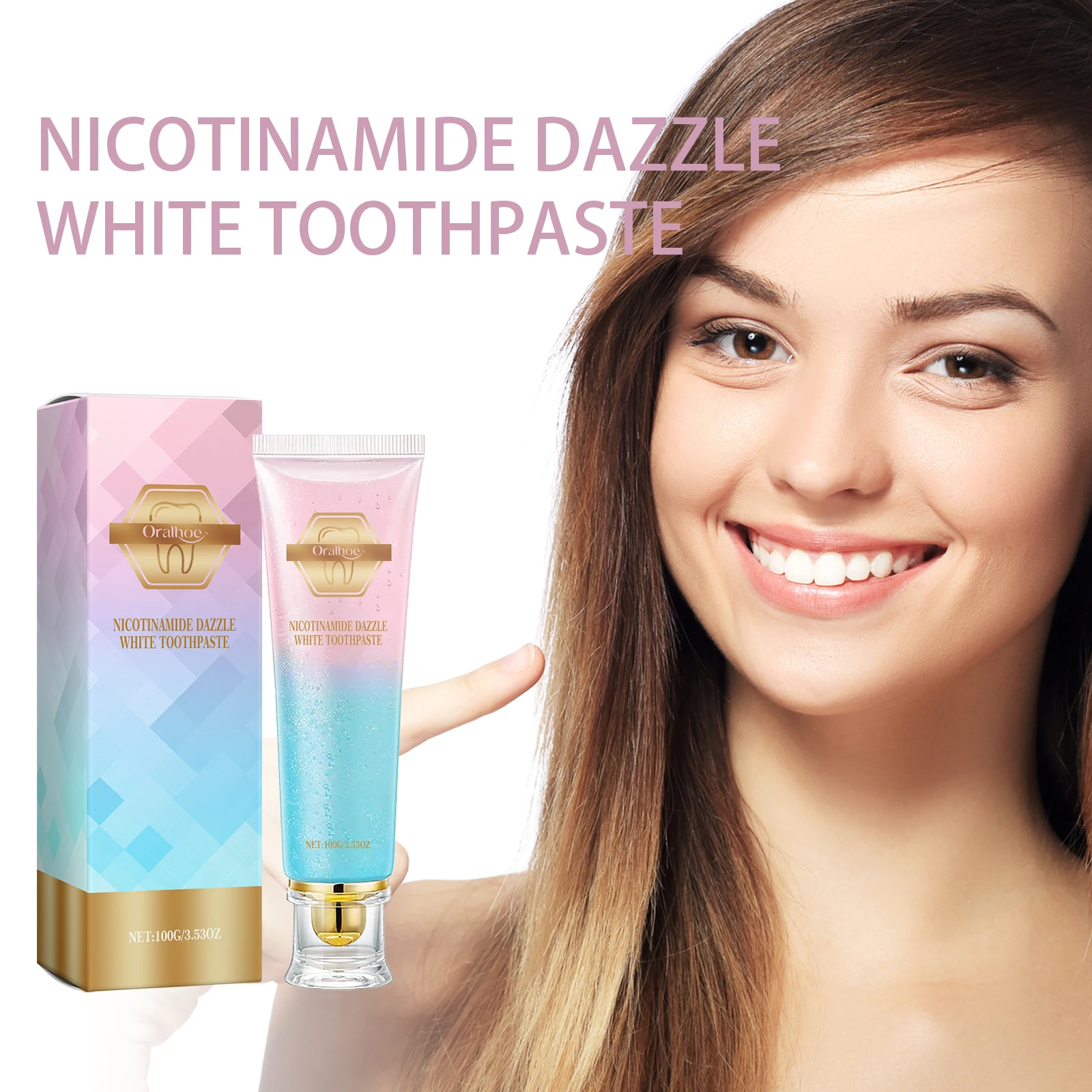 Oralhoe Niacinamide Toothpaste Cleanses Odors Dirt Cares Teeth Oral Daily Care Mint Toothpaste Long-lasting Freshness Cleaning
Oralhoe Niacinamide Toothpaste Cleanses Odors Dirt Cares Teeth Oral Daily Care Mint Toothpaste Long-lasting Freshness Cleaning