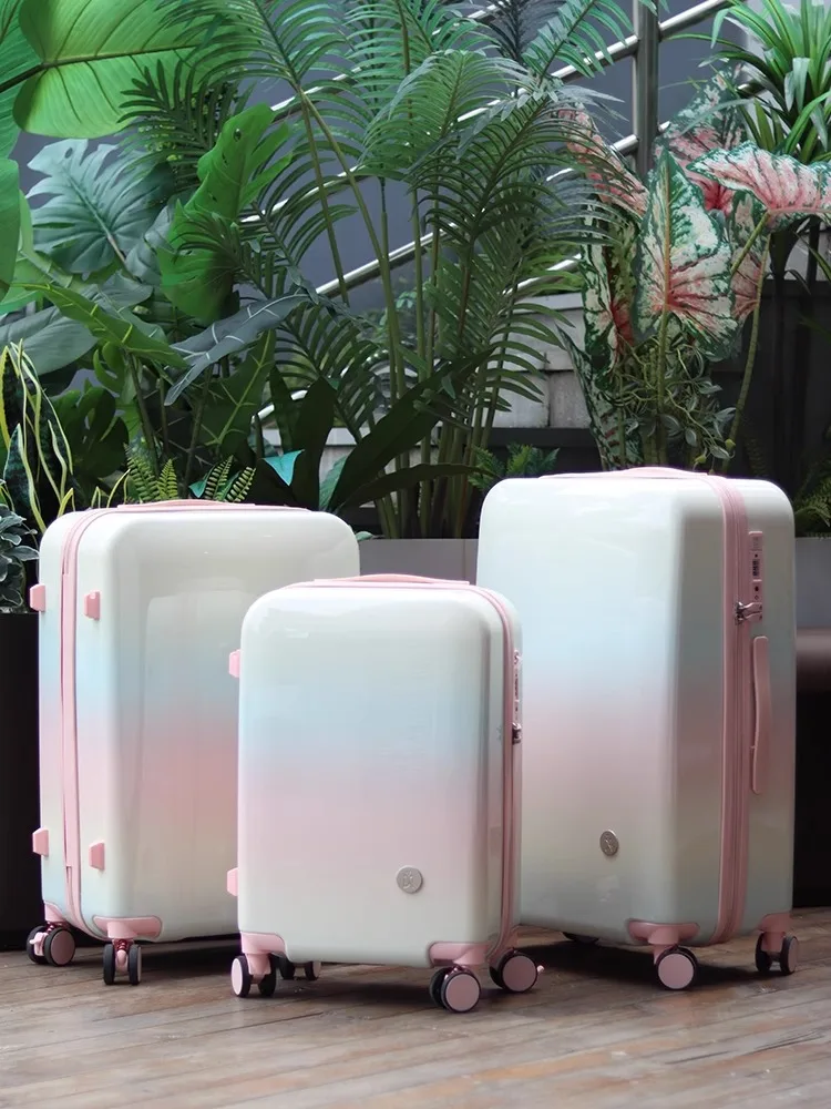 High-color Rainbow Gradient Color Luggage PC Multifunctional Boarding Box Can Sit 28-inch Large-capacity Student Suitcase
High-color Rainbow Gradient Color Luggage PC Multifunctional Boarding Box Can Sit 28-inch Large-capacity Student Suitcase