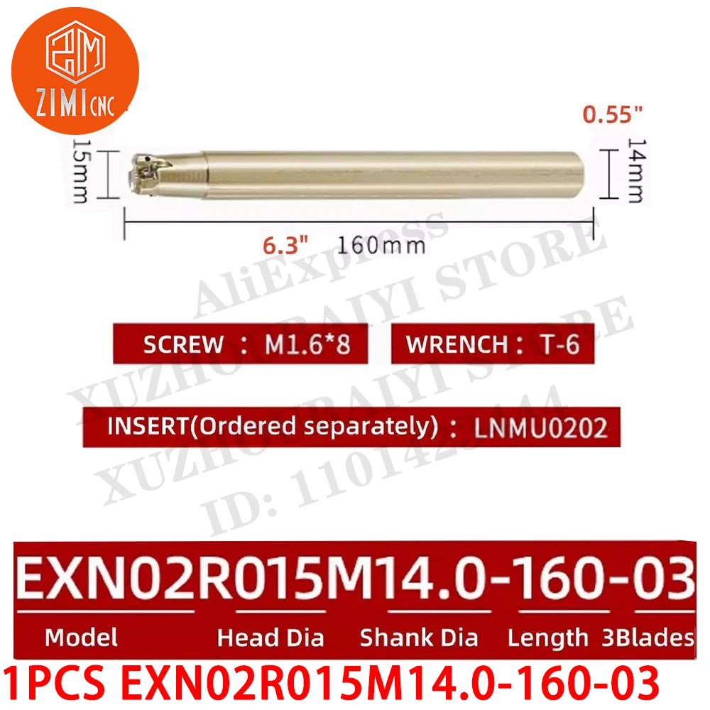 1 шт EXN02R015M14.0-160-03 Индексируемый расточный резец из вольфрамовой стали Держатель концевой фрезы для черновой обработки и Фрезерование с глубокой подачей 90°
1 шт EXN02R015M14.0-160-03 Индексируемый расточный резец из вольфрамовой стали Держатель концевой фрезы для черновой обработки и Фрезерование с глубокой подачей 90°