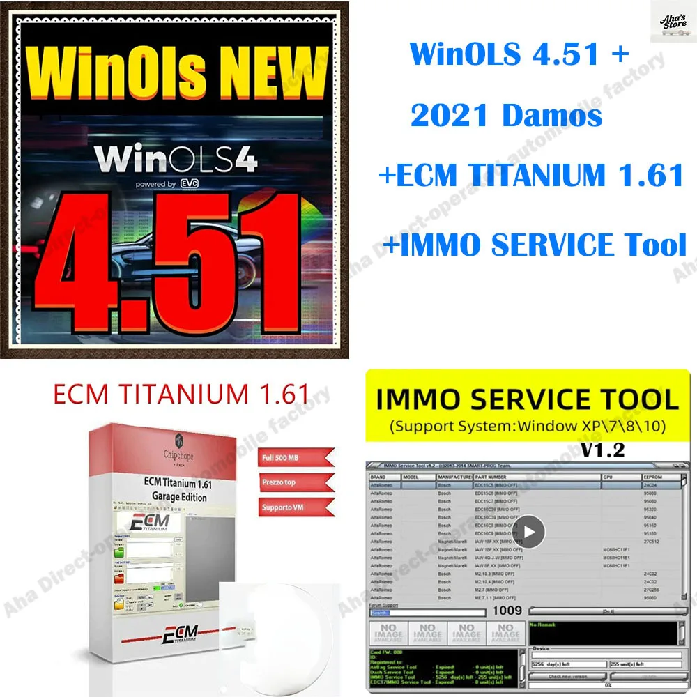 WinOLS 4.51 With Plugins Vmware Version + 2021 Damos + ECM TITANIUM 1.61+ IMMO SERVICE Tool v1.2+ Chip Tuning Maps Alldata Files
WinOLS 4.51 With Plugins Vmware Version + 2021 Damos + ECM TITANIUM 1.61+ IMMO SERVICE Tool v1.2+ Chip Tuning Maps Alldata Files