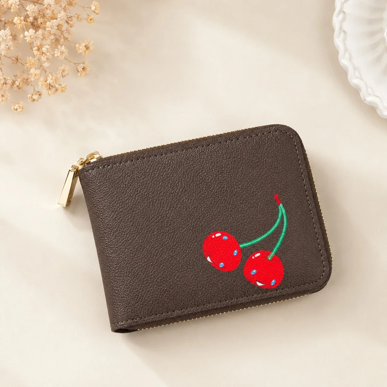 2026 New Luxury Cherry Mini Wallet with Zipper, 11*8*2cm
2026 New Luxury Cherry Mini Wallet with Zipper, 11*8*2cm