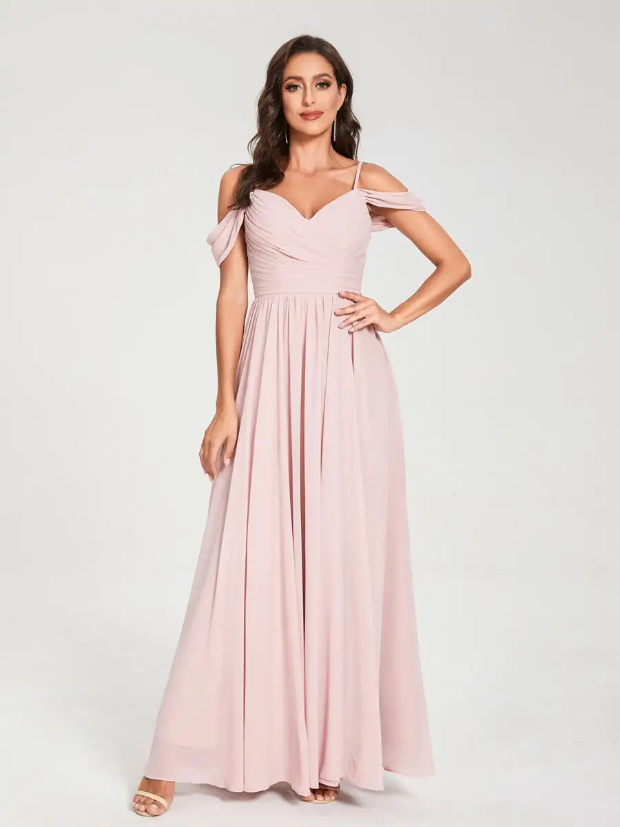 LoveDoris Pink Bridesmaid Dress Chiffon Wedding Dress High Split Prom Party Dress A-Line Evening Dress Customized
LoveDoris Pink Bridesmaid Dress Chiffon Wedding Dress High Split Prom Party Dress A-Line Evening Dress Customized