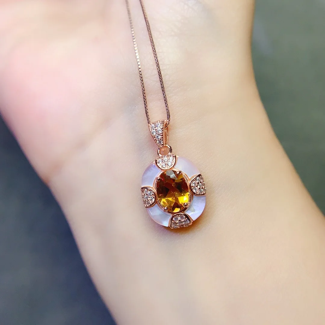 KJJEAXCMY Boutique Jewelry Girl Pure Natural Yellow Crystal Necklace Pendant 925 Pure Silver Plated Rose Gold Christmas Gift
KJJEAXCMY Boutique Jewelry Girl Pure Natural Yellow Crystal Necklace Pendant 925 Pure Silver Plated Rose Gold Christmas Gift