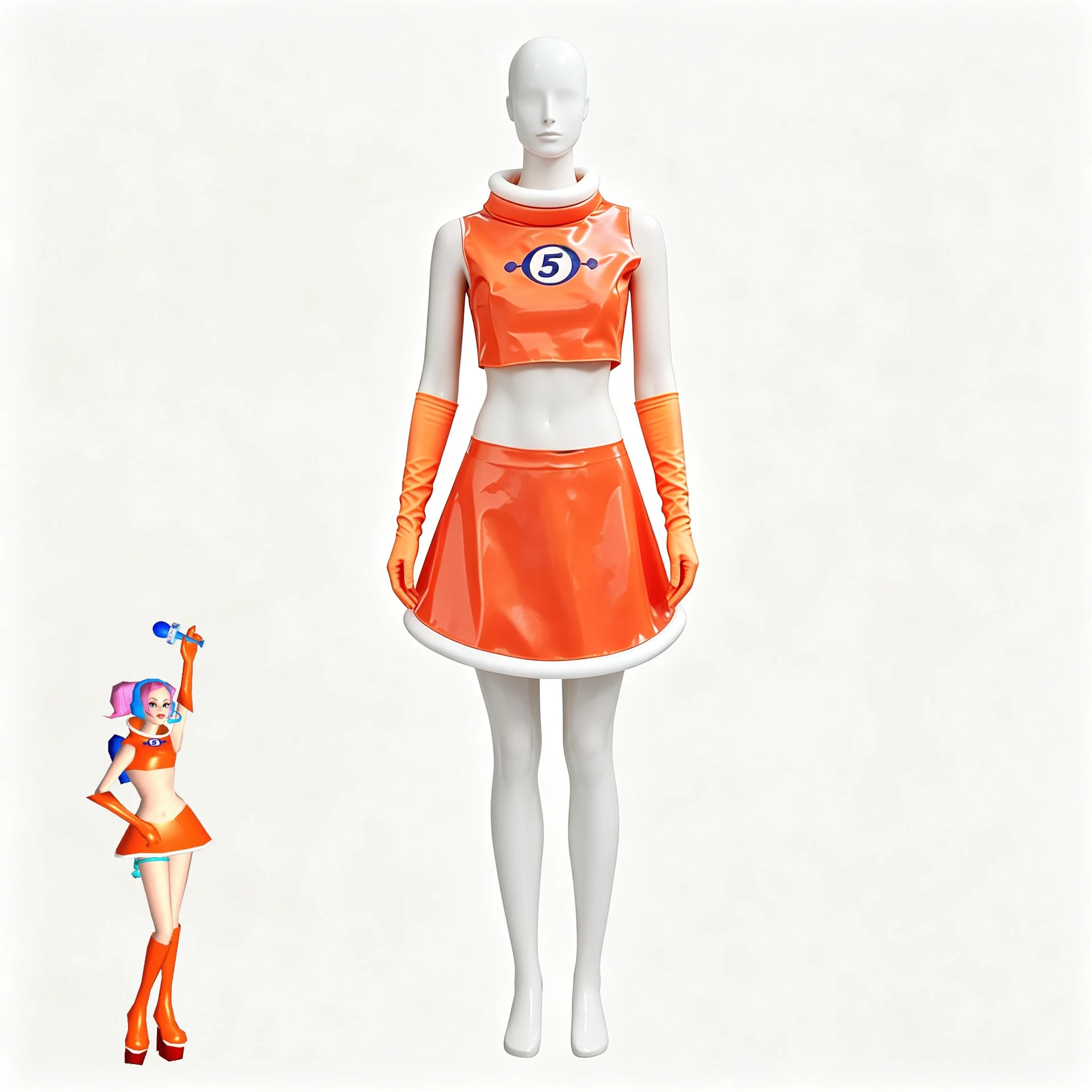 Space Channel 5 Ulala Cosplay Costume Retro Gear Dress Women Orange Outfit with Gloves Anime Halloween Carnival
Space Channel 5 Ulala Cosplay Costume Retro Gear Dress Women Orange Outfit with Gloves Anime Halloween Carnival