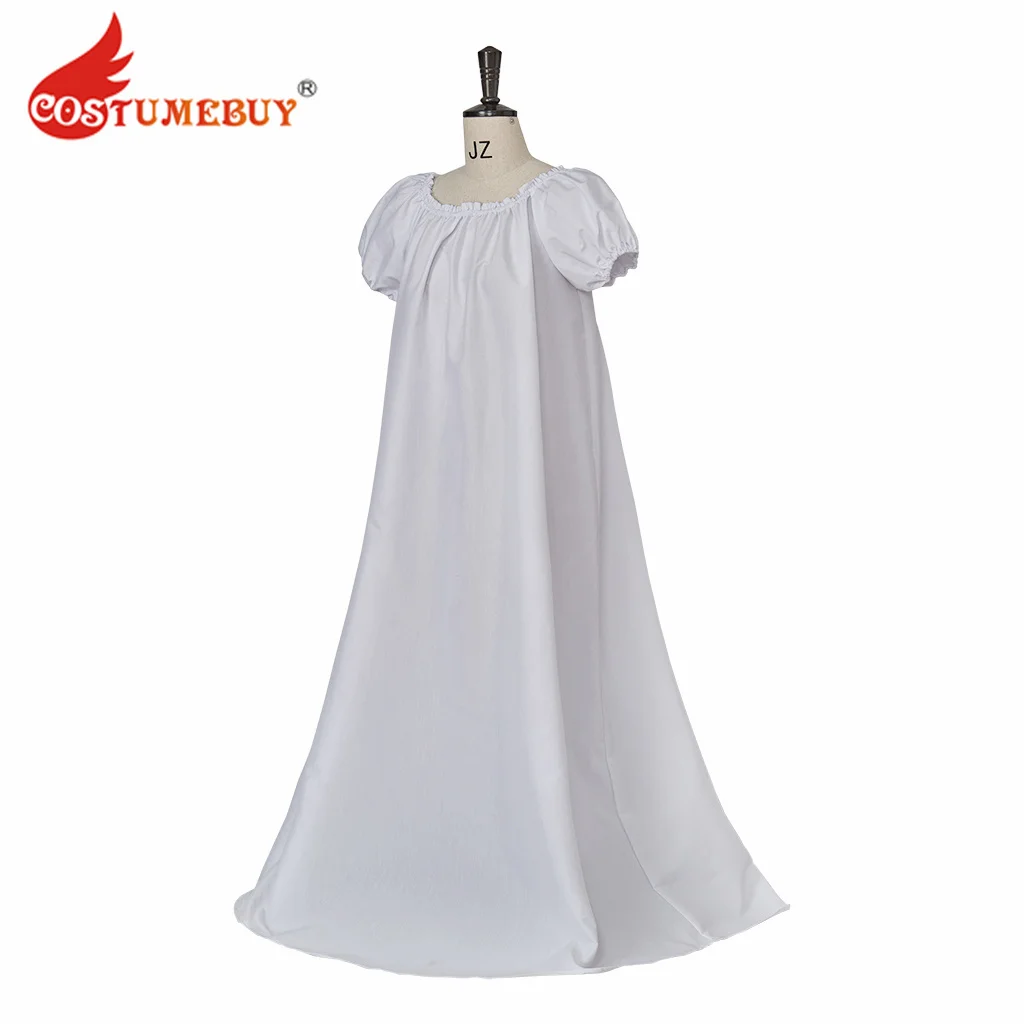 Women Regency Dress White Full-length Irish Chemise Renaissance Dress Short Sleeves Regency Era High Waistline Tea Gown
Women Regency Dress White Full-length Irish Chemise Renaissance Dress Short Sleeves Regency Era High Waistline Tea Gown