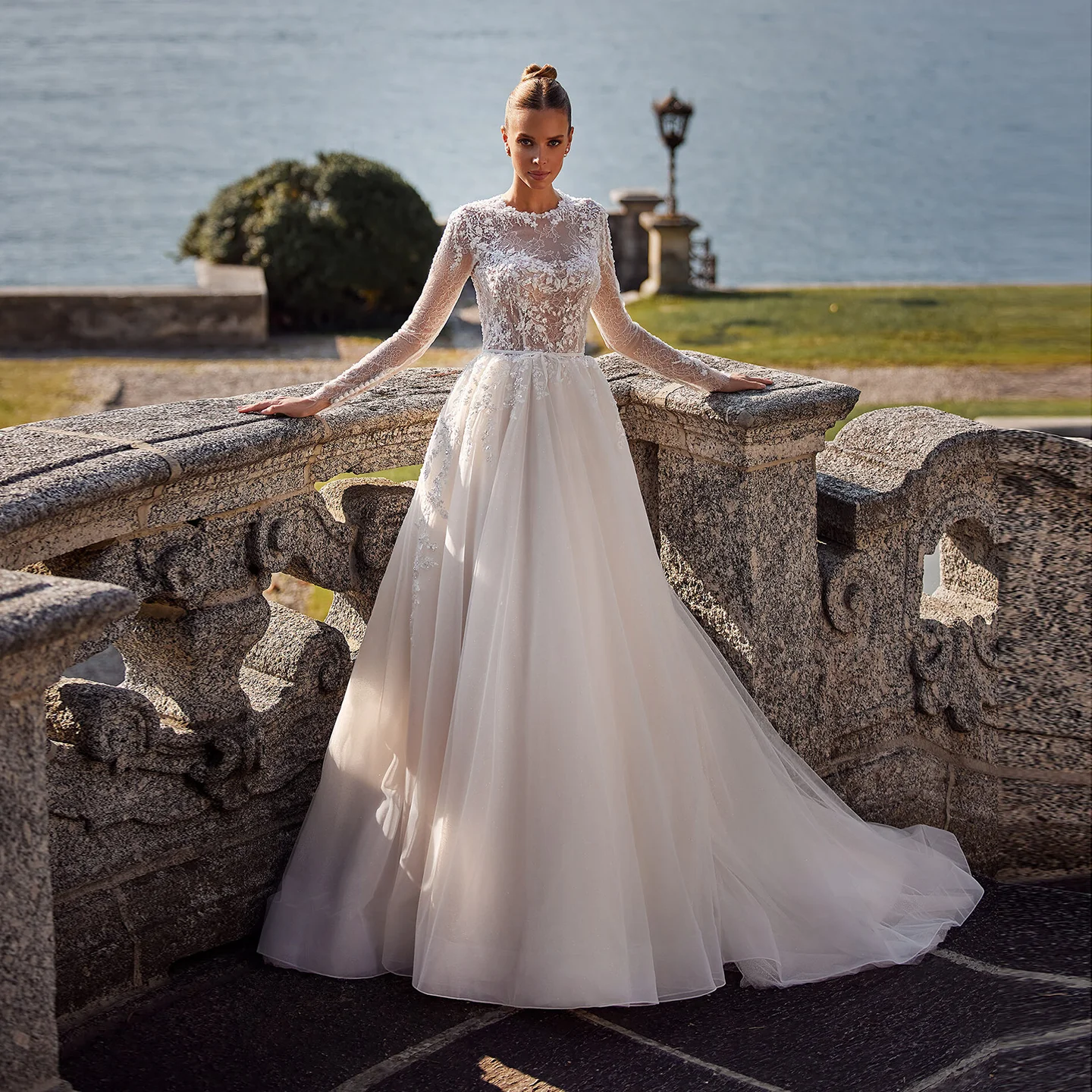 Sharon Said Luxury Wedding Dress Long Sleeve Royal Lace Beaded A-line Bridal Gown SW468 Customized
Sharon Said Luxury Wedding Dress Long Sleeve Royal Lace Beaded A-line Bridal Gown SW468 Customized