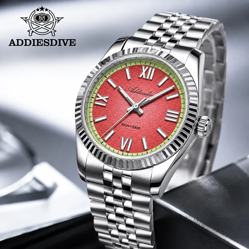 ADDIESDIVE Top Brand Women Quartz Watch New Luxury VH31 Sapphire Crystal Steel Watches for Woman Luminous 100m Waterproof Sport
ADDIESDIVE Top Brand Women Quartz Watch New Luxury VH31 Sapphire Crystal Steel Watches for Woman Luminous 100m Waterproof Sport