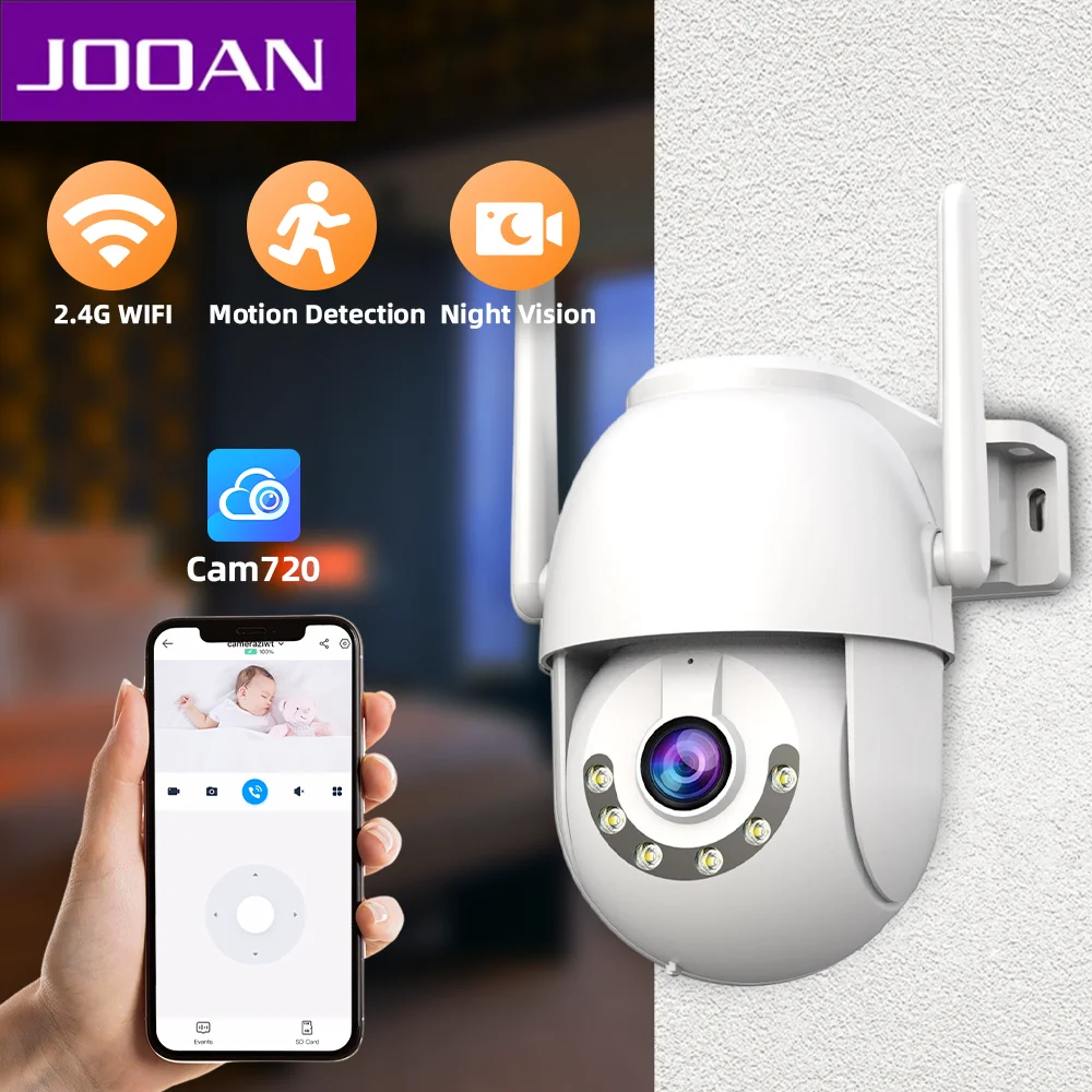 JOOAN 2K 3MP PTZ-камера видеонаблюдения Wi-Fi IP Открытый 5-кратный зум Автоматическое отслеживание Двустороннее аудио HD Ночная цветная камера
JOOAN 2K 3MP PTZ-камера видеонаблюдения Wi-Fi IP Открытый 5-кратный зум Автоматическое отслеживание Двустороннее аудио HD Ночная цветная камера