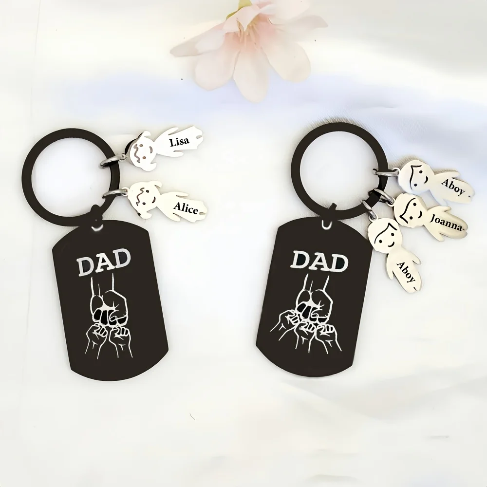 Men's Stainless Steel Key chain Black Military Badge With DAD Boxing Big Small Hand Pattern Custom,Personalized Men Women1-5Name
Men's Stainless Steel Key chain Black Military Badge With DAD Boxing Big Small Hand Pattern Custom,Personalized Men Women1-5Name