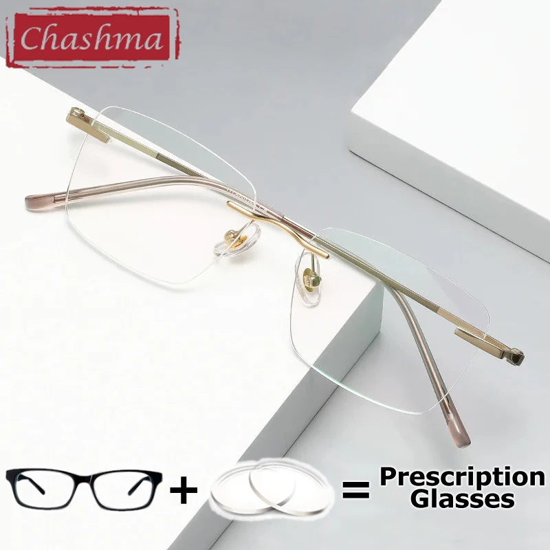 Chashma Prescription Glasses Men Rimless Myopia Multifocal Eyeglasses Frames Optical Lenses Reading Eyewear Women Spectacles
Chashma Prescription Glasses Men Rimless Myopia Multifocal Eyeglasses Frames Optical Lenses Reading Eyewear Women Spectacles