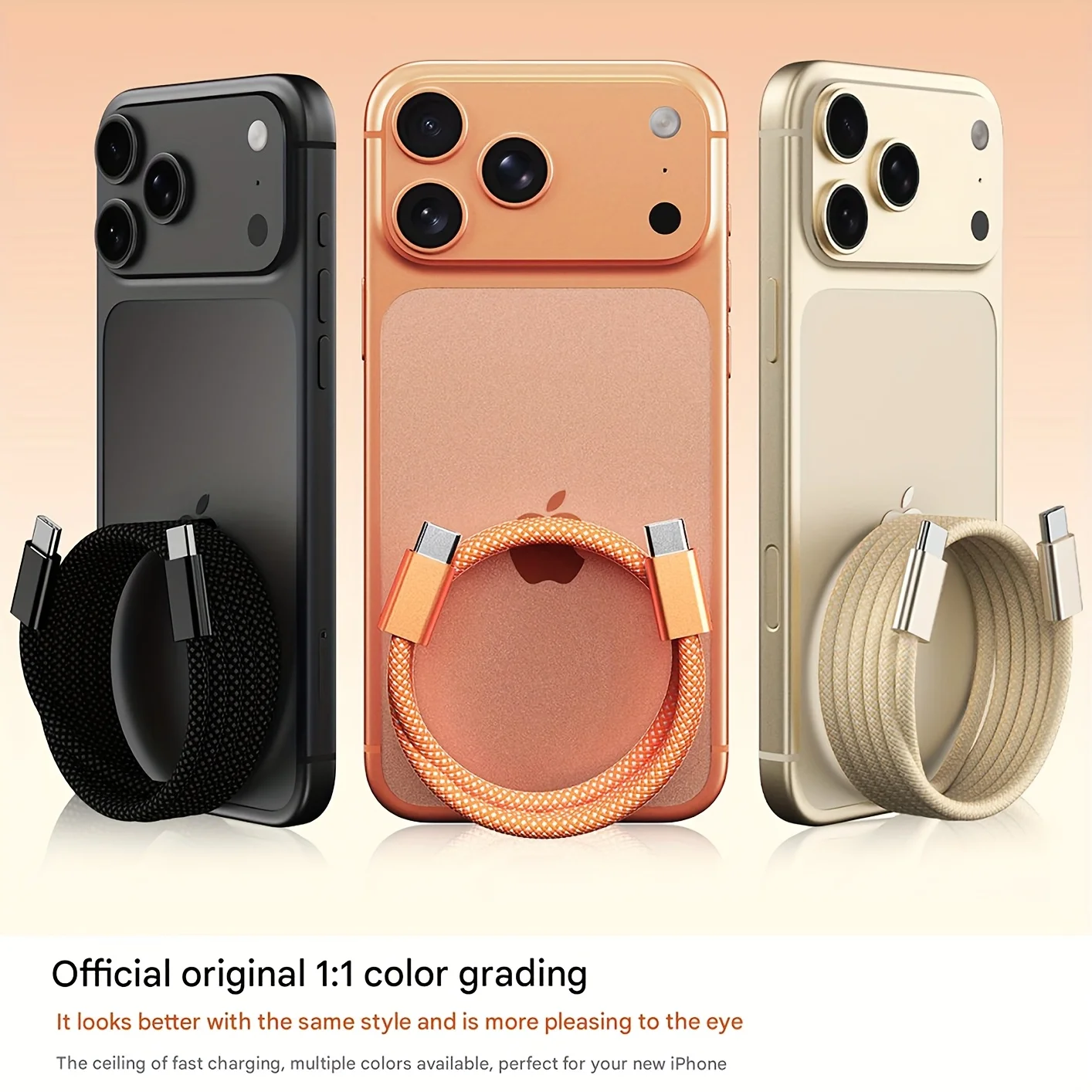 60W Type C To Type-C Fast Charging Cable for IPhone 17 Pro Max Air Orange Data Line for IPhone 15 16 17 Samsung USB-C Cable Wire
60W Type C To Type-C Fast Charging Cable for IPhone 17 Pro Max Air Orange Data Line for IPhone 15 16 17 Samsung USB-C Cable Wire