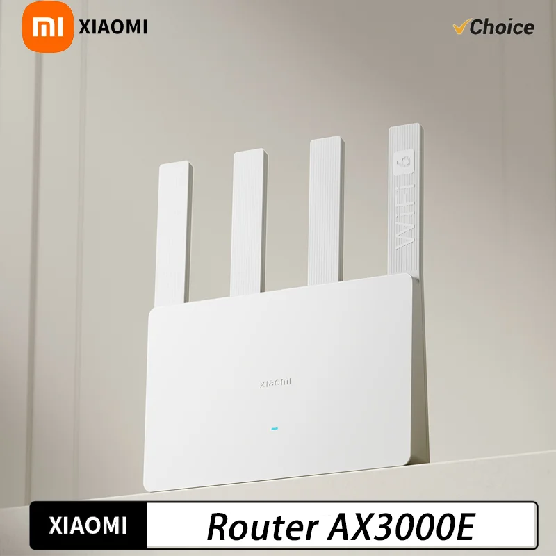 New Xiaomi Router AX3000E WiFi 6 3000Mbps Dual-Band Gigabit Qualcomm Chip Dual WAN Ports 256MB Large Memory Mesh Networking-CN
New Xiaomi Router AX3000E WiFi 6 3000Mbps Dual-Band Gigabit Qualcomm Chip Dual WAN Ports 256MB Large Memory Mesh Networking-CN