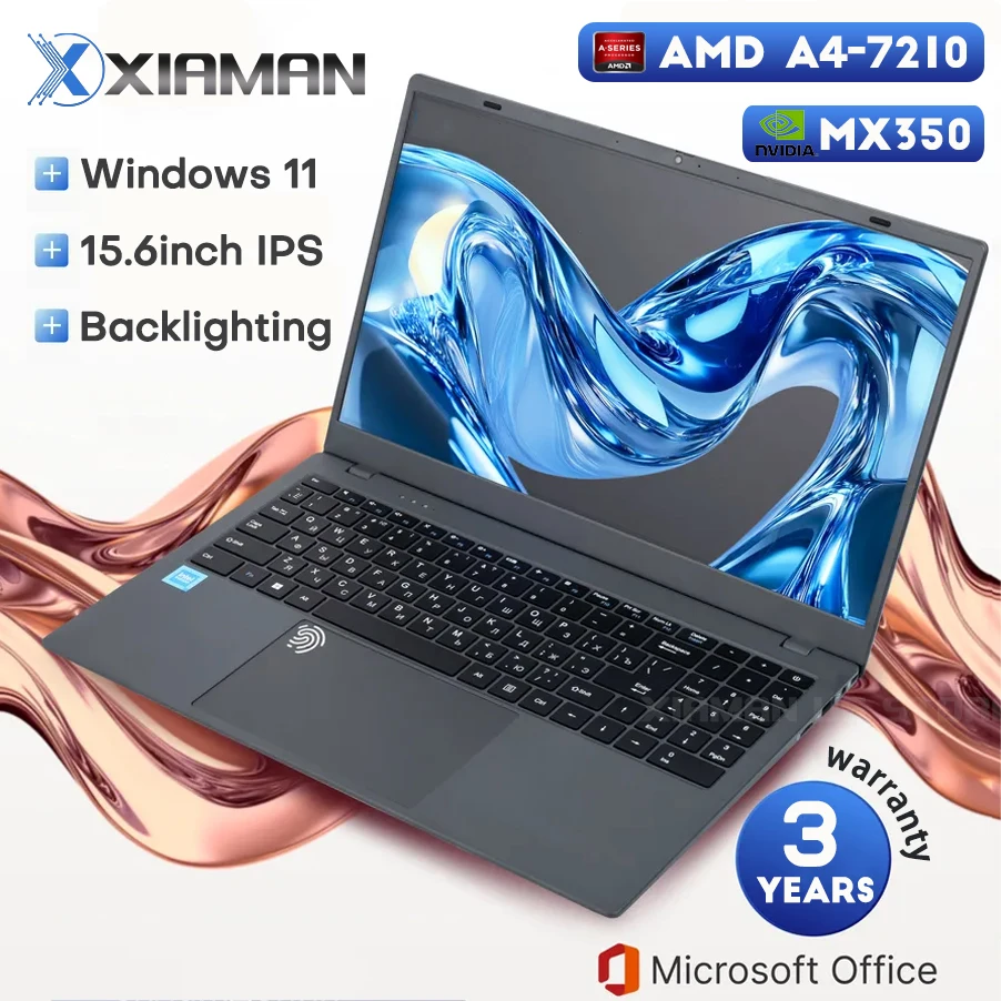 Xiaman 15.6" Gaming Laptop Computer AMD A4-7210 MX350 Discrete Graphics Notebook PC Fingerprint Unlock Laptops Windows 11 Pro
Xiaman 15.6" Gaming Laptop Computer AMD A4-7210 MX350 Discrete Graphics Notebook PC Fingerprint Unlock Laptops Windows 11 Pro