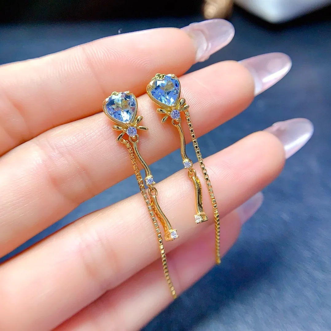 jewelry natural sky blue topaz gemstone 6x6mm women's plated 18K gold tassel earrings 925 sterling silver gift for girlfriend's
jewelry natural sky blue topaz gemstone 6x6mm women's plated 18K gold tassel earrings 925 sterling silver gift for girlfriend's