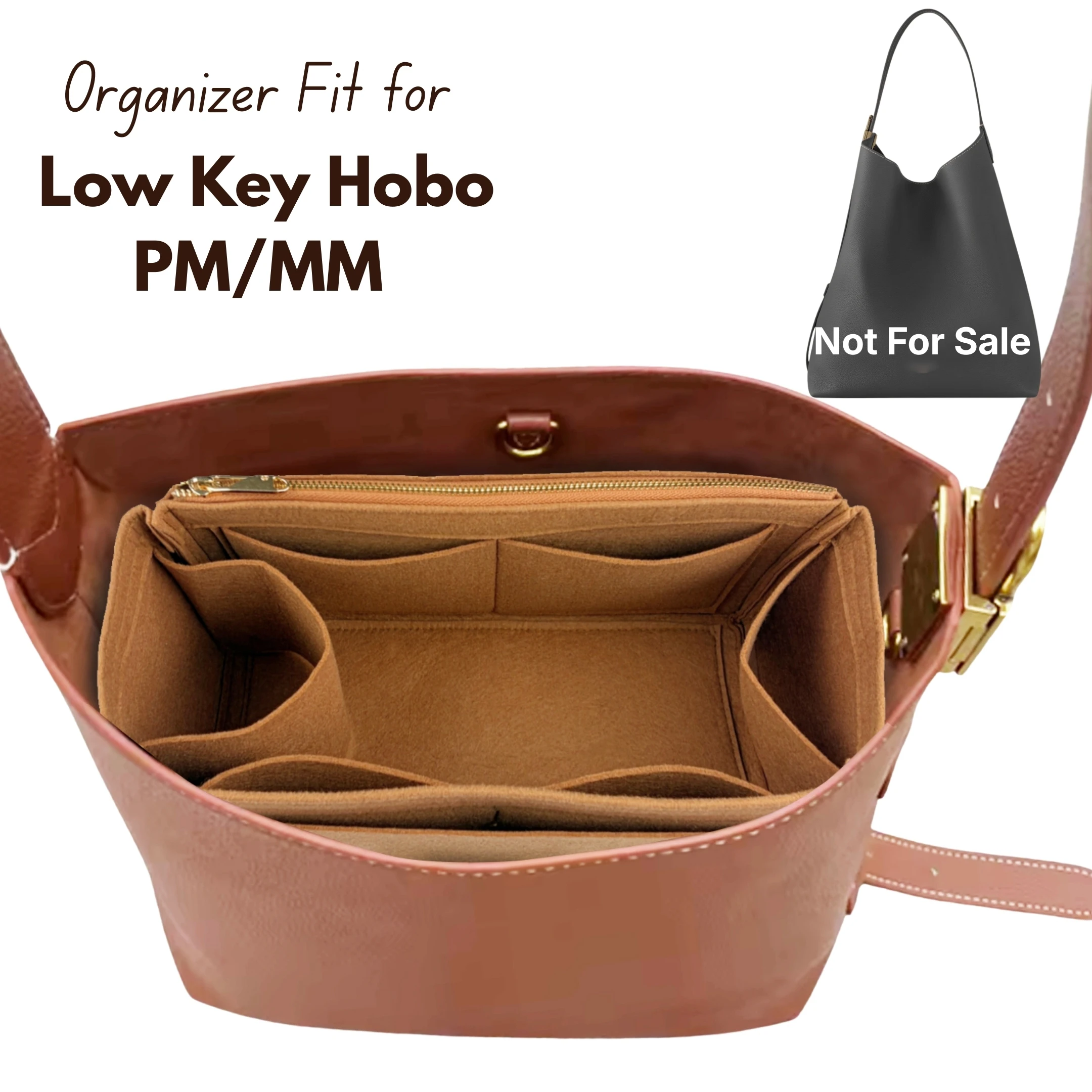 Custom Fit Felt Purse Organizer Insert for L.V. Low Key Hobo PM/MM, Structured Liner with Zipper Pocket & Bottom Support
Custom Fit Felt Purse Organizer Insert for L.V. Low Key Hobo PM/MM, Structured Liner with Zipper Pocket & Bottom Support