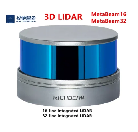Richbeam 3D Multiline lidar sensor MetaBeam16 MetaBeam32 32-line integrated LiDAR for Autonomous Driving and Robot
Richbeam 3D Multiline lidar sensor MetaBeam16 MetaBeam32 32-line integrated LiDAR for Autonomous Driving and Robot