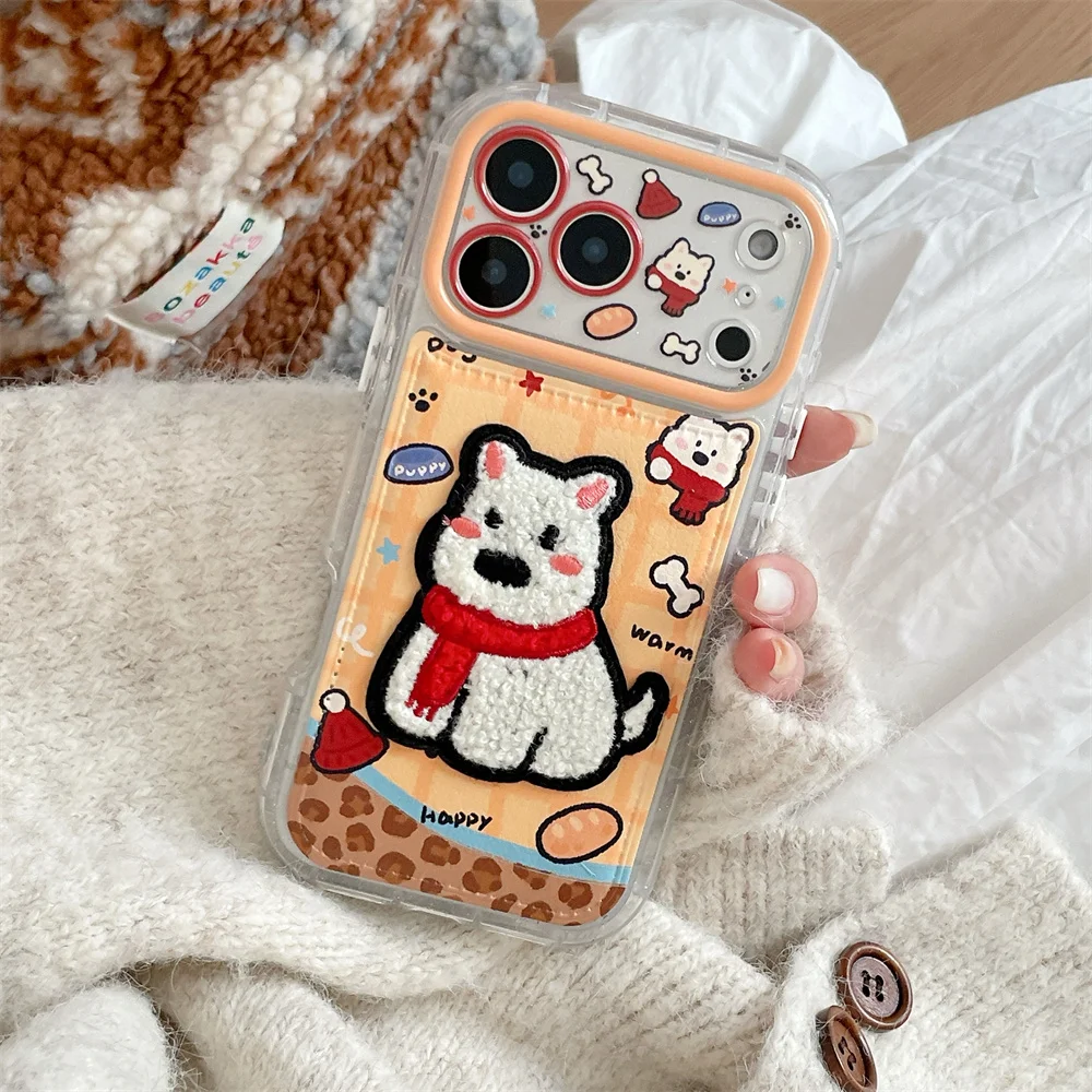 New cute cartoon embroidered puppy case suitable for iPhone 17 Promax/13/14/15/16 Pro Max all inclusive anti fall version
New cute cartoon embroidered puppy case suitable for iPhone 17 Promax/13/14/15/16 Pro Max all inclusive anti fall version