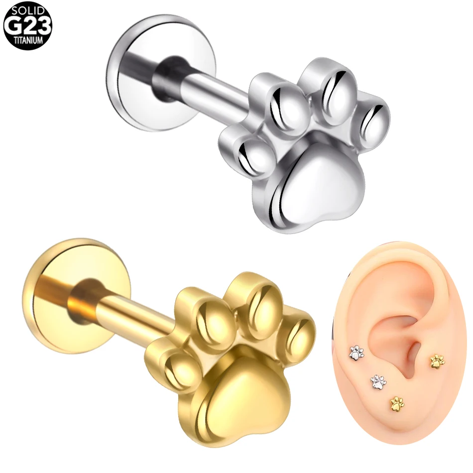 Cat's Paw Shape Top Labret Lip Stud Monroe Lip Ring G23 Titanium Ear Cartilage Tragus Helix Piercing Ear PIERC Jewelry Wholesale
Cat's Paw Shape Top Labret Lip Stud Monroe Lip Ring G23 Titanium Ear Cartilage Tragus Helix Piercing Ear PIERC Jewelry Wholesale
