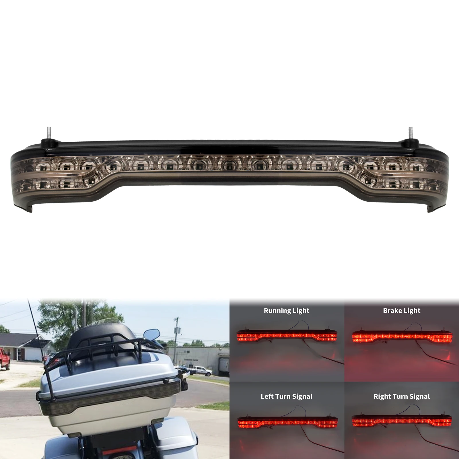 Задний фонарь King Tour Pack LED с дымчатым стеклом для Harley 14-25 FLHTCU FLHTCUL FLHTKL FLTRU FLHTCUTG
Задний фонарь King Tour Pack LED с дымчатым стеклом для Harley 14-25 FLHTCU FLHTCUL FLHTKL FLTRU FLHTCUTG