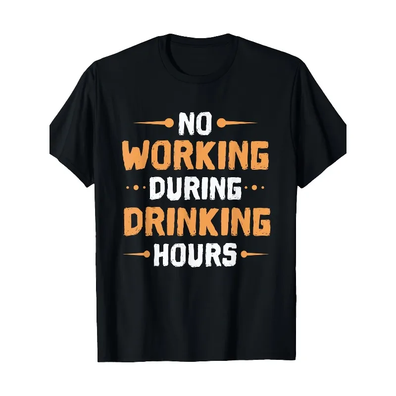 Men's No Working During Drinking Hours Vintage Inspired Pure Cotton T-Shirt Casual Short Sleeves All-Season Wear
Men's No Working During Drinking Hours Vintage Inspired Pure Cotton T-Shirt Casual Short Sleeves All-Season Wear