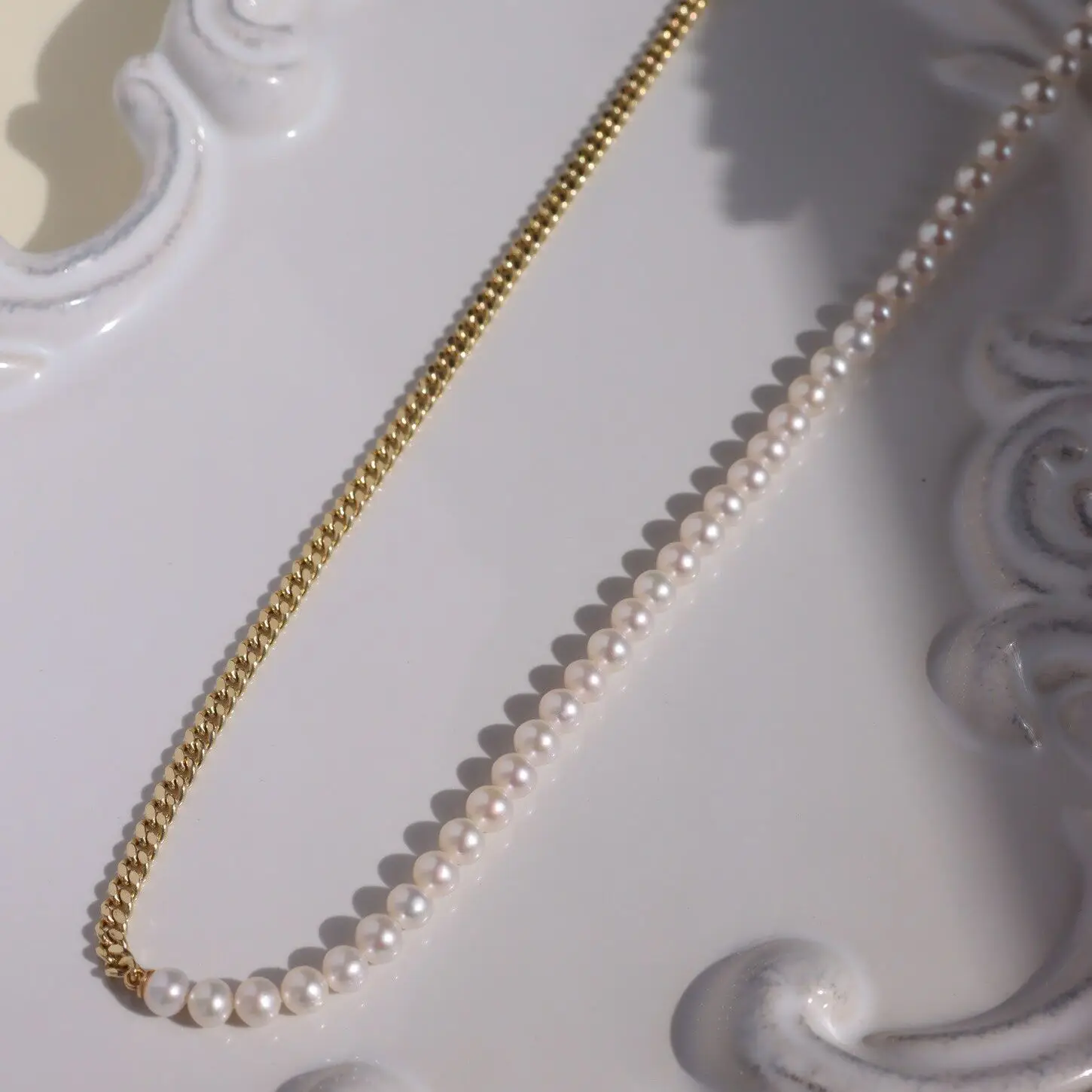 MADALENA SARARA 7-8mm White Freshwater Pearl Women Necklace Connect 18K Rope Chain Good Quality
MADALENA SARARA 7-8mm White Freshwater Pearl Women Necklace Connect 18K Rope Chain Good Quality