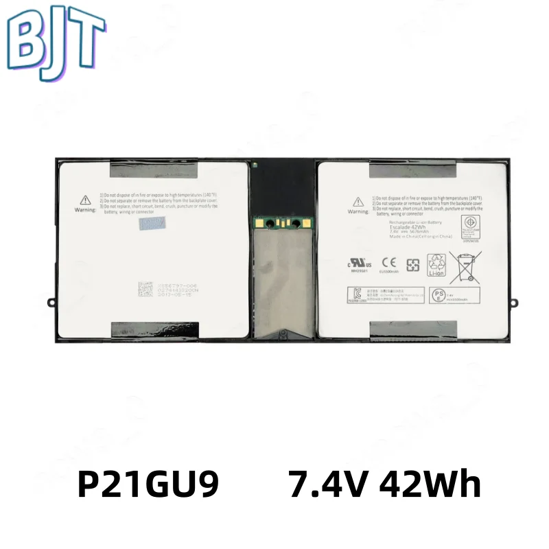 7.4V 42Wh 5676mAh Rechargeable P21GU9 Laptop Battery New For Microsoft Surface Pro 2 1601 Pro 1 1514 Notebook 2ICP5/94/104 4Cell
7.4V 42Wh 5676mAh Rechargeable P21GU9 Laptop Battery New For Microsoft Surface Pro 2 1601 Pro 1 1514 Notebook 2ICP5/94/104 4Cell