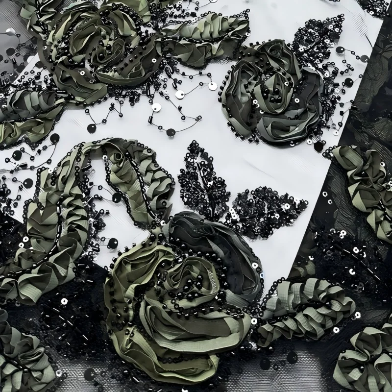 Роскошная тюлевая ткань с 3D бисером и блестками, 5 ярдов, французская цветочная вышивка, материал «сделай сам» от кутюр для бального платья, вечернего платья
Роскошная тюлевая ткань с 3D бисером и блестками, 5 ярдов, французская цветочная вышивка, материал «сделай сам» от кутюр для бального платья, вечернего платья