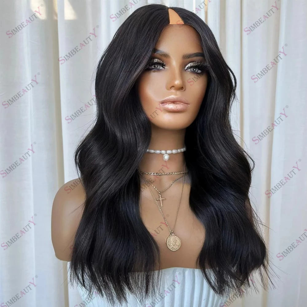 Wavy Long Black Remy Human Hair Cheap V Part Wigs Full Machine Made 1x4 Middle Open Machine Made Black Brown Hair Wig with Clips
Wavy Long Black Remy Human Hair Cheap V Part Wigs Full Machine Made 1x4 Middle Open Machine Made Black Brown Hair Wig with Clips