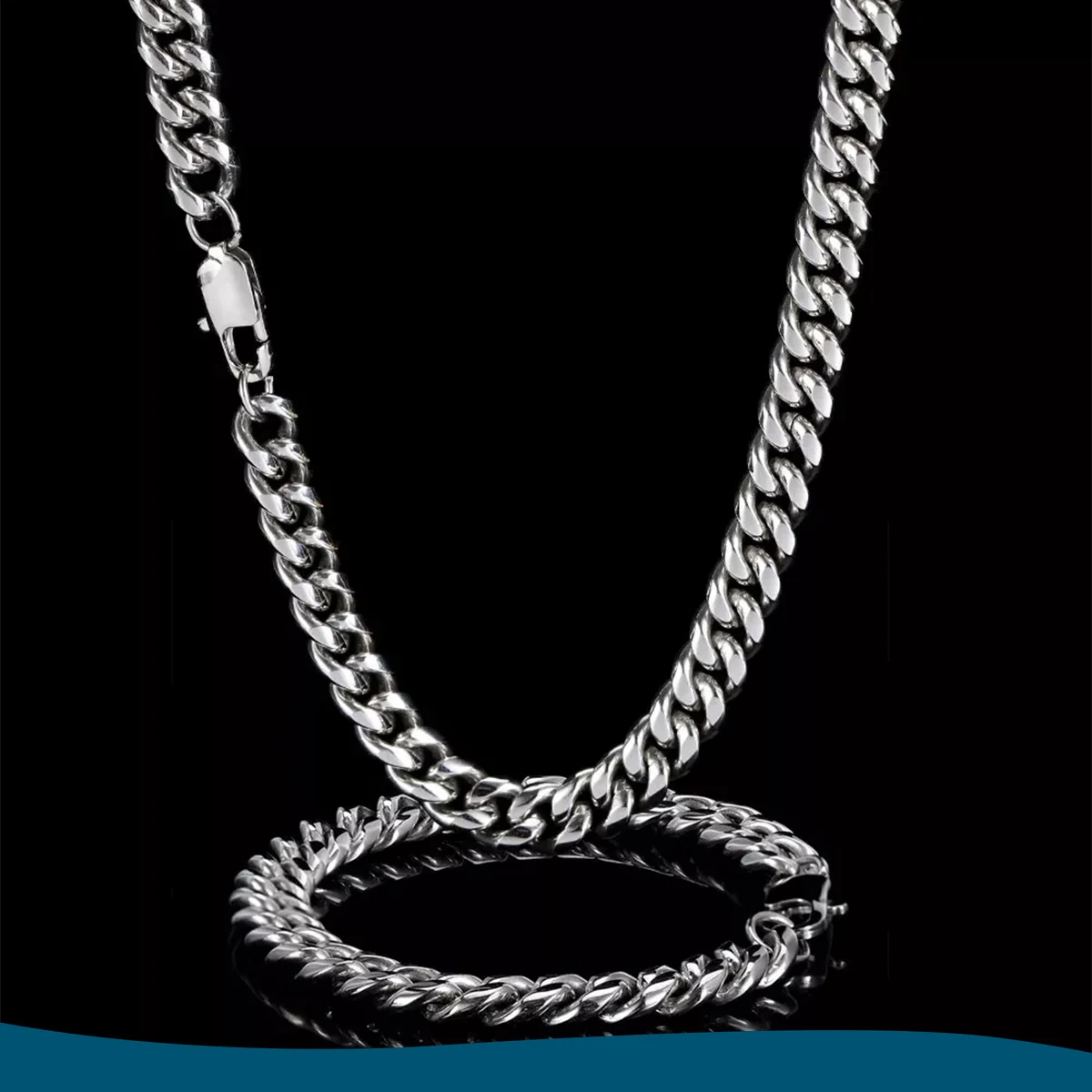 8mm Wide Men's Goldenery Stainless Steel Miami Cuban Link Chain Necklace with Design Buckle, Size Optional 18"-30"
8mm Wide Men's Goldenery Stainless Steel Miami Cuban Link Chain Necklace with Design Buckle, Size Optional 18"-30"