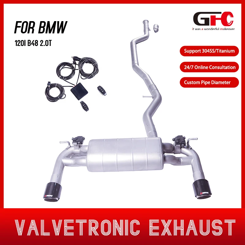 Cat-Back Exhaust System Full fit for 2018 BMW 120i B48 2.0T 304 Stainless Steel Electronic Valve Exhaust pipes
Cat-Back Exhaust System Full fit for 2018 BMW 120i B48 2.0T 304 Stainless Steel Electronic Valve Exhaust pipes