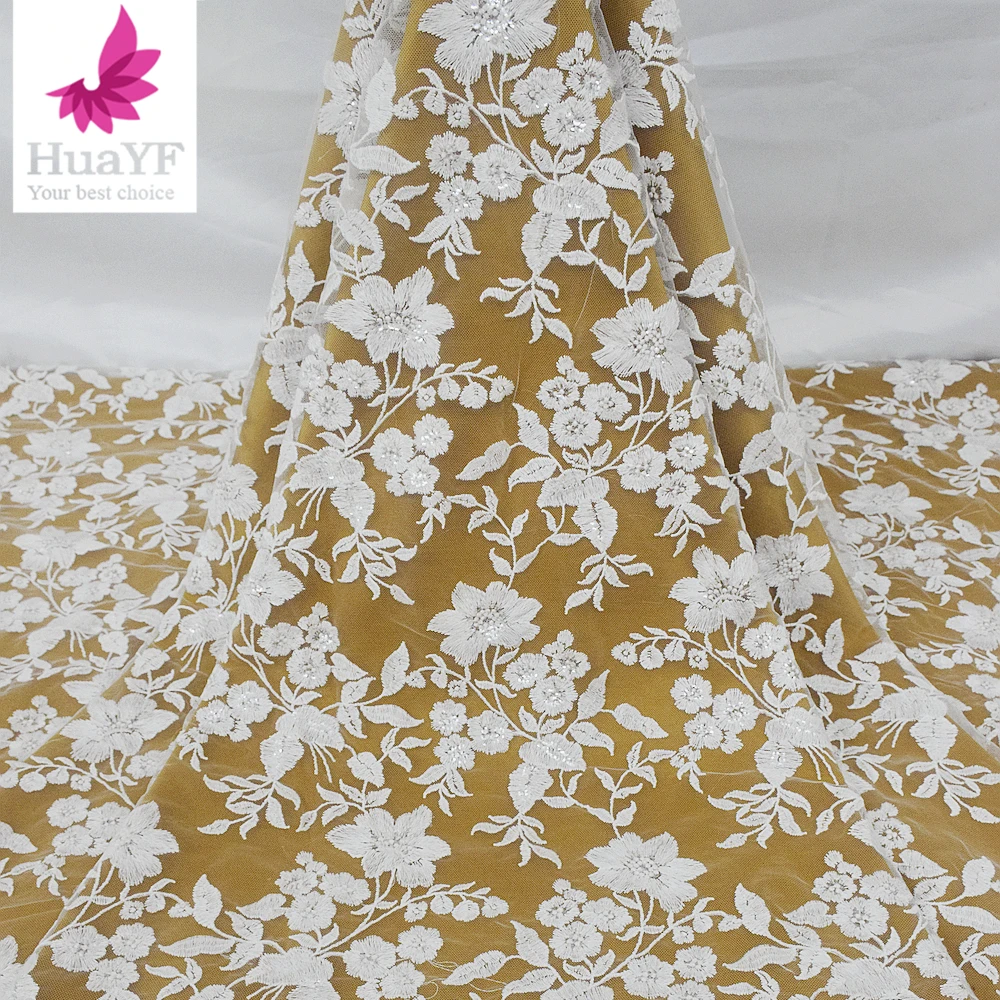 1Yard French Flower Embroidery With Sequins White Lace Wedding Mesh Fabric HY2200-3
1Yard French Flower Embroidery With Sequins White Lace Wedding Mesh Fabric HY2200-3