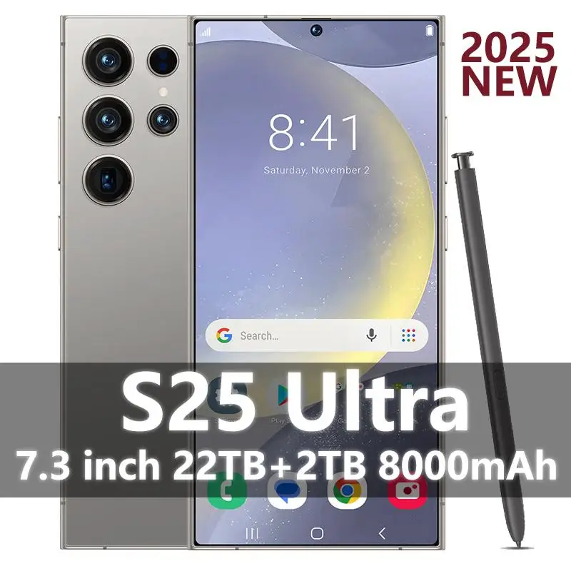 2025 New S25 Ultra Smartphone Original 7.3 Inch Celulares Android Moblie Phones Unlocked 5G Dual Sim Global Version CellPhones
2025 New S25 Ultra Smartphone Original 7.3 Inch Celulares Android Moblie Phones Unlocked 5G Dual Sim Global Version CellPhones