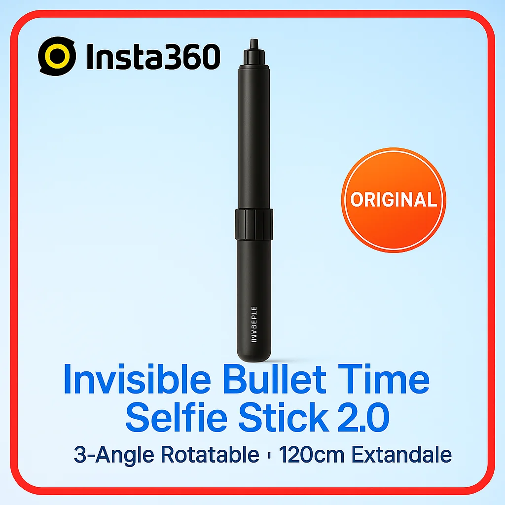 Bullet Time Stick 2.0 для Insta360 X5/X4/X3/ONE RS/R | Вращающаяся палка для селфи длиной 120 см с 3-угольным рычагом | Оригинальный аксессуар
Bullet Time Stick 2.0 для Insta360 X5/X4/X3/ONE RS/R | Вращающаяся палка для селфи длиной 120 см с 3-угольным рычагом | Оригинальный аксессуар