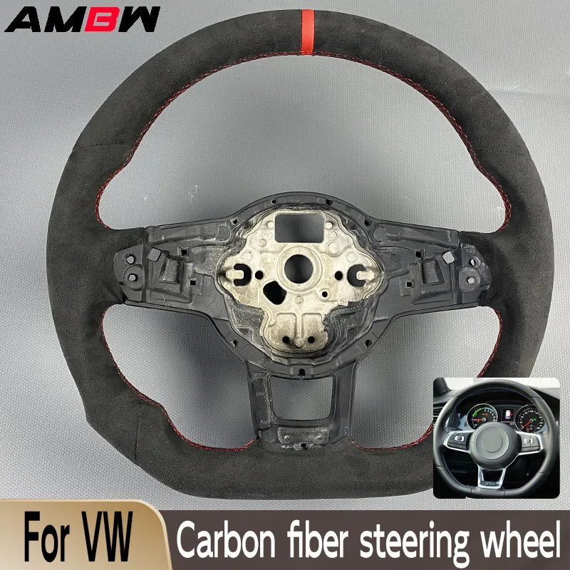 Customized Carbon Fiber Steering Wheel Fit For Volkswagen VW Golf 7 7.5 GTI R Line MK7 Racing Sport Style Full Package Alcantara
Customized Carbon Fiber Steering Wheel Fit For Volkswagen VW Golf 7 7.5 GTI R Line MK7 Racing Sport Style Full Package Alcantara